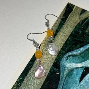Irregular Pearl Drop Earrings
